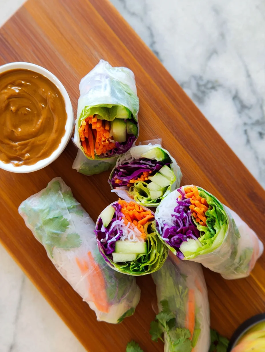 Fresh Spring Rolls with Peanut Sauce