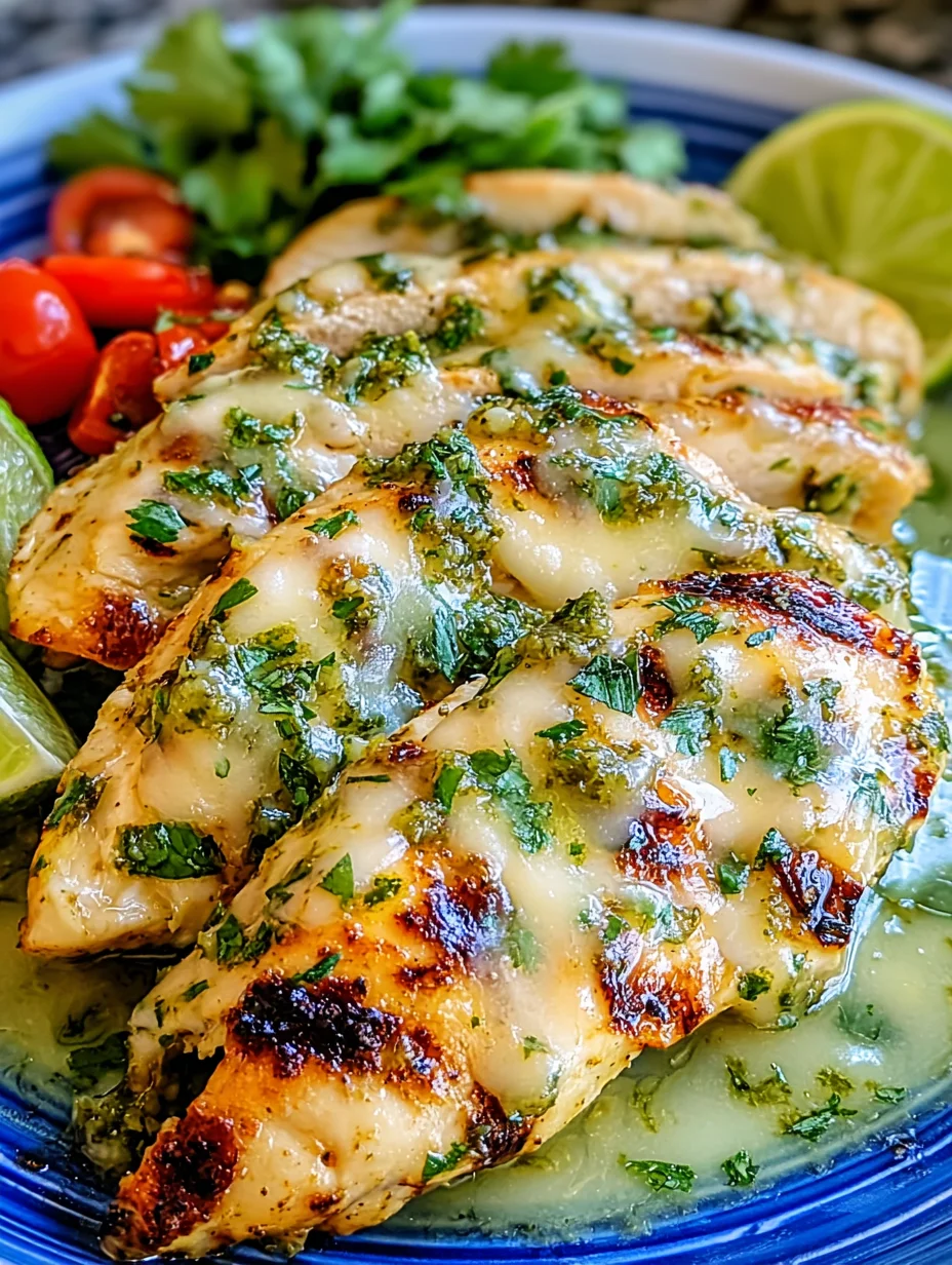 Grilled Salsa Verde Pepper Jack Chicken