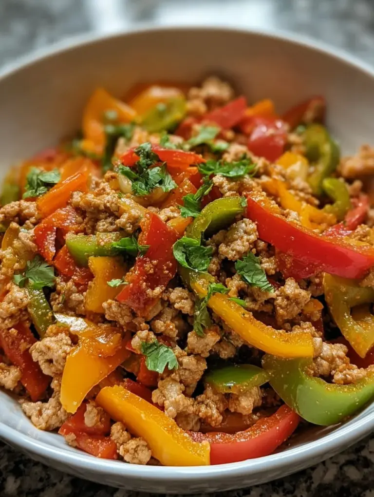 Ground Turkey and Peppers