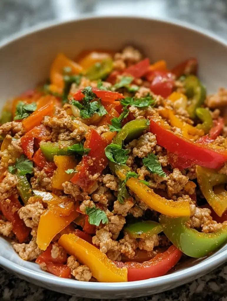 Ground Turkey and Peppers