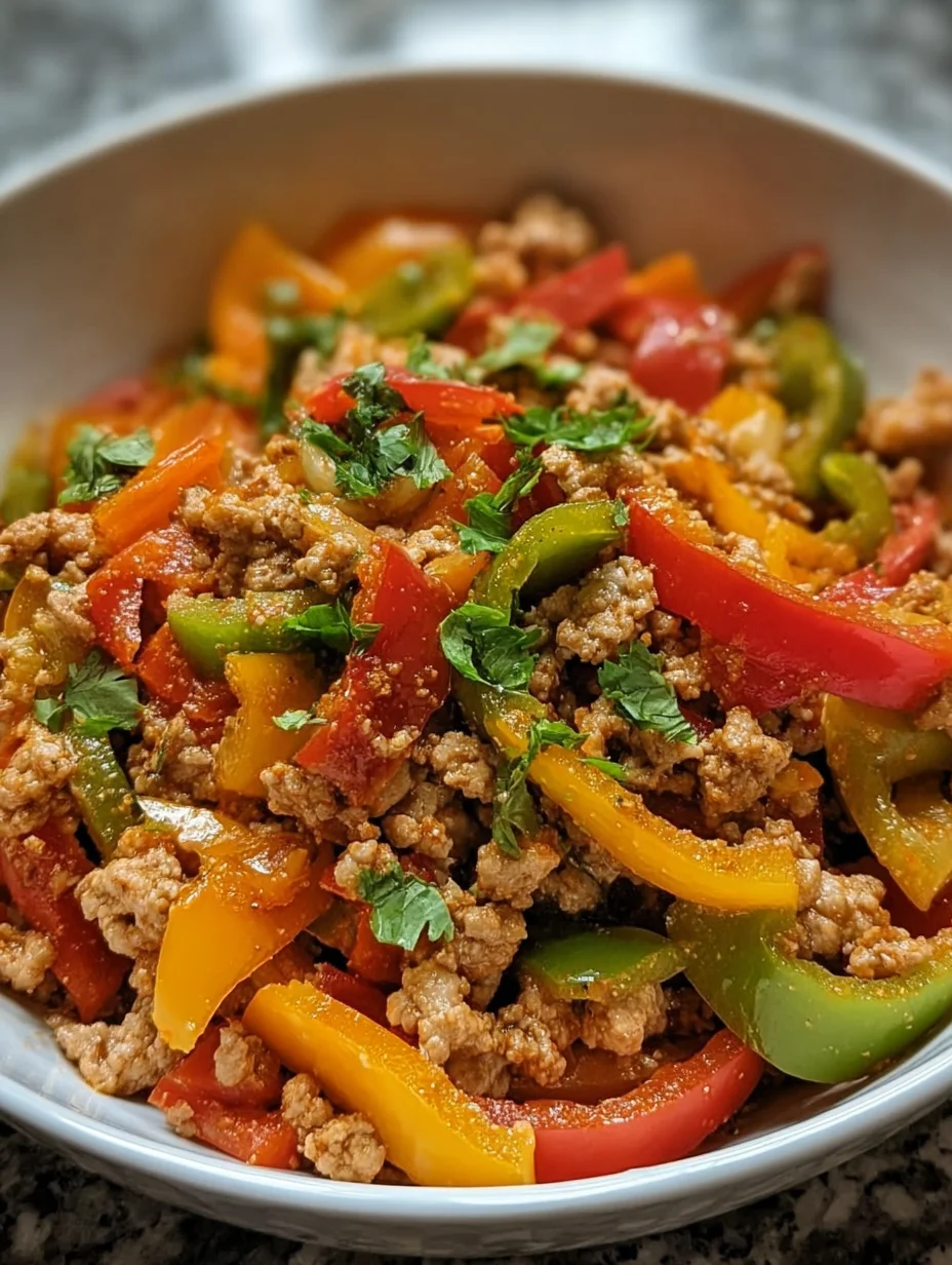 Ground Turkey and Peppers