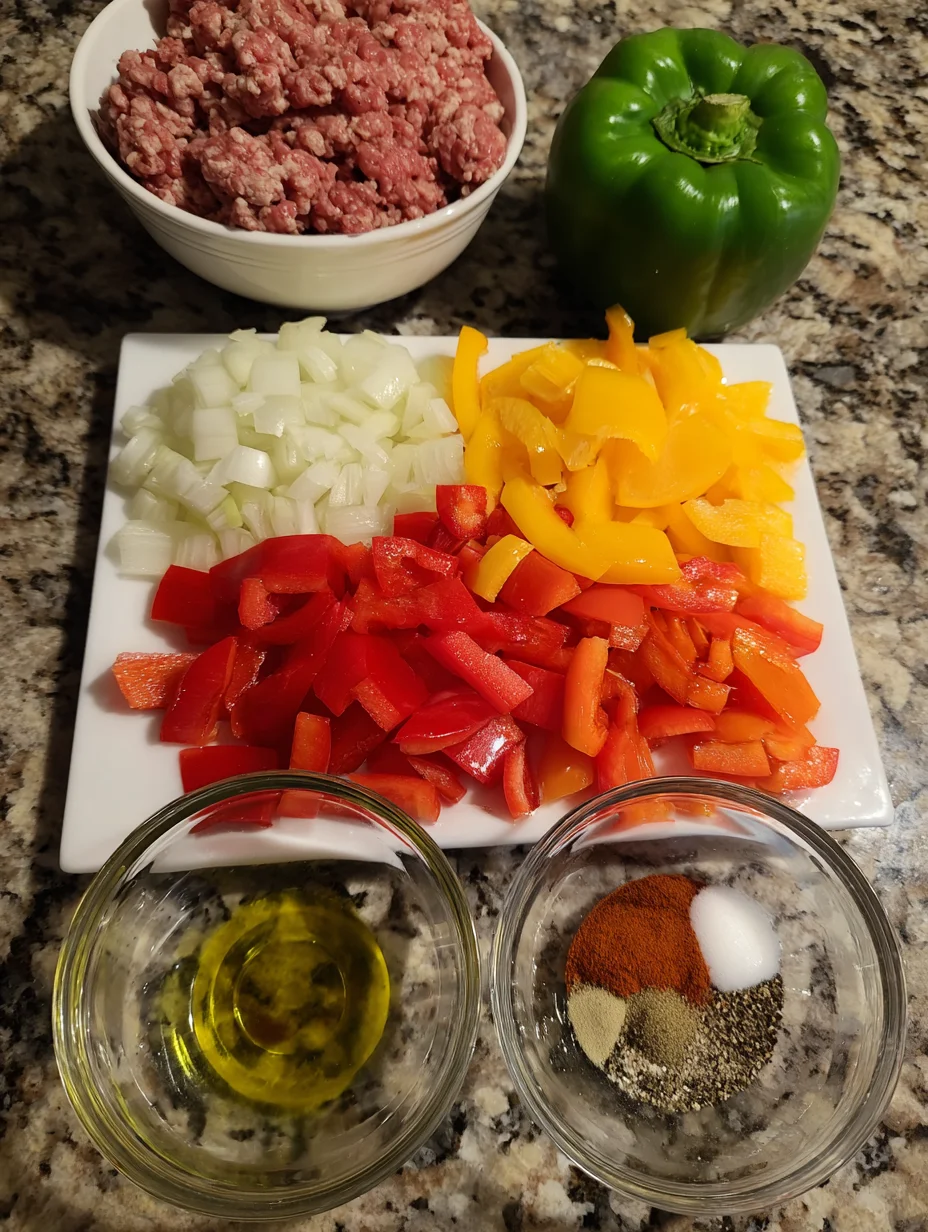 Ground Turkey and Peppers