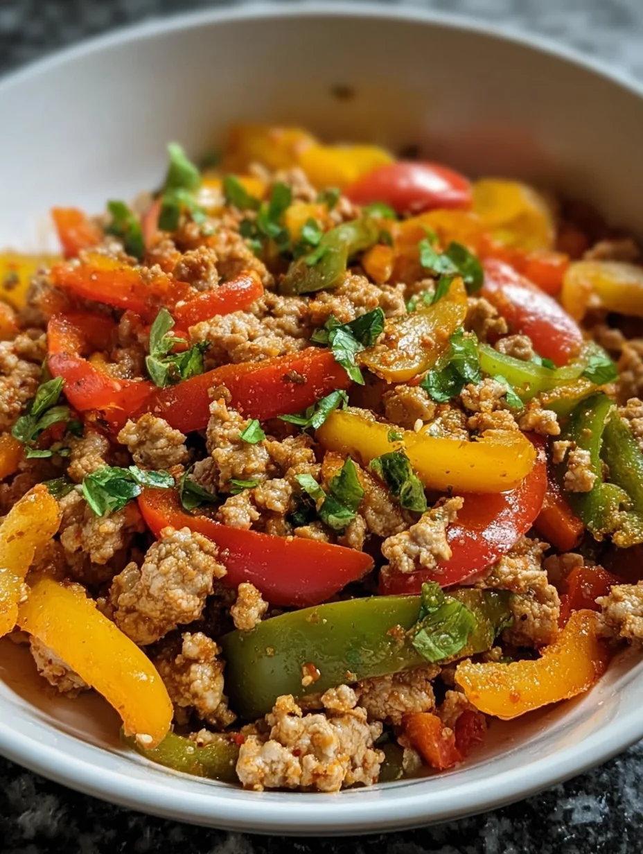 Ground Turkey and Peppers