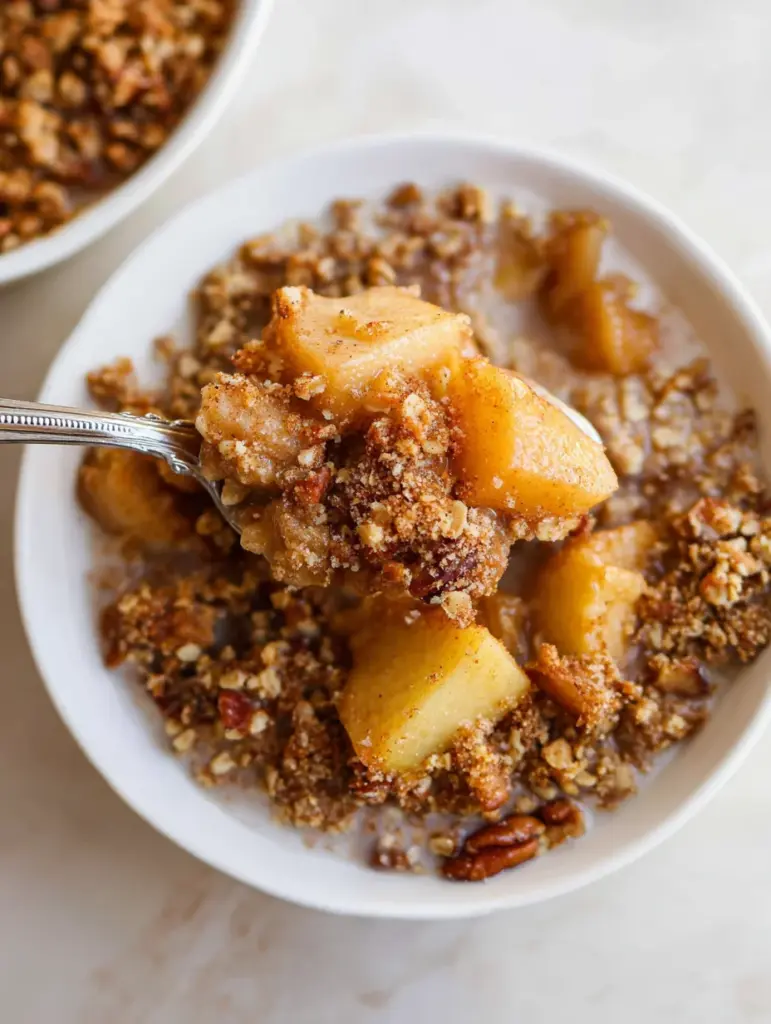 Healthy Breakfast Apple Crumble