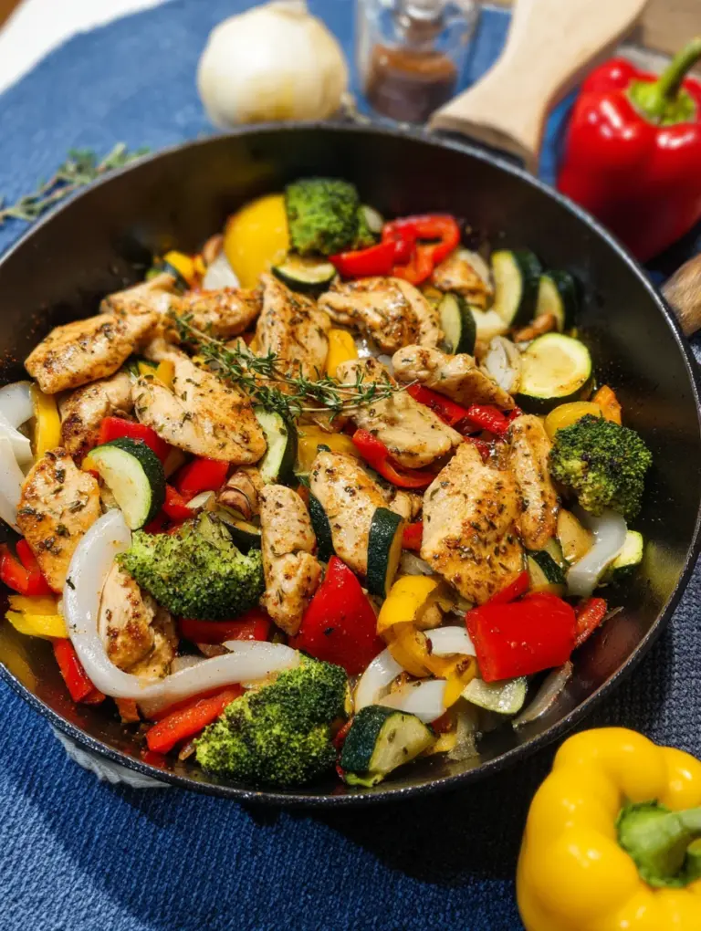 Healthy Chicken and Vegetables Skillet