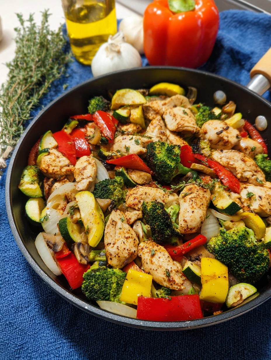 Healthy Chicken and Vegetables Skillet