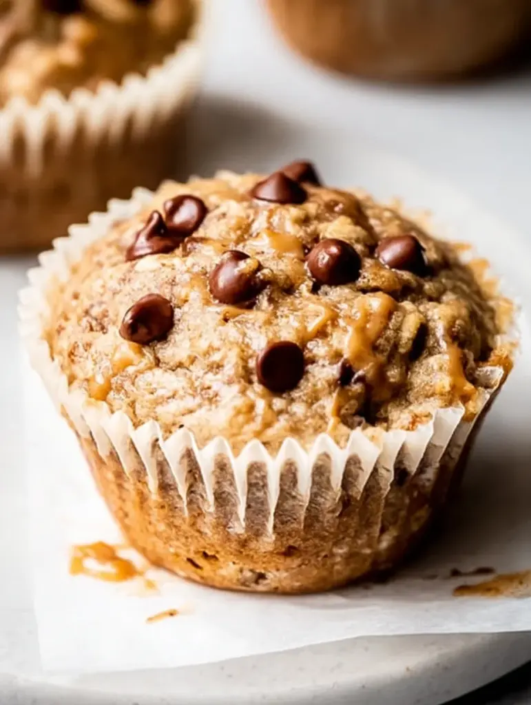 Healthy Peanut Butter Banana Muffins