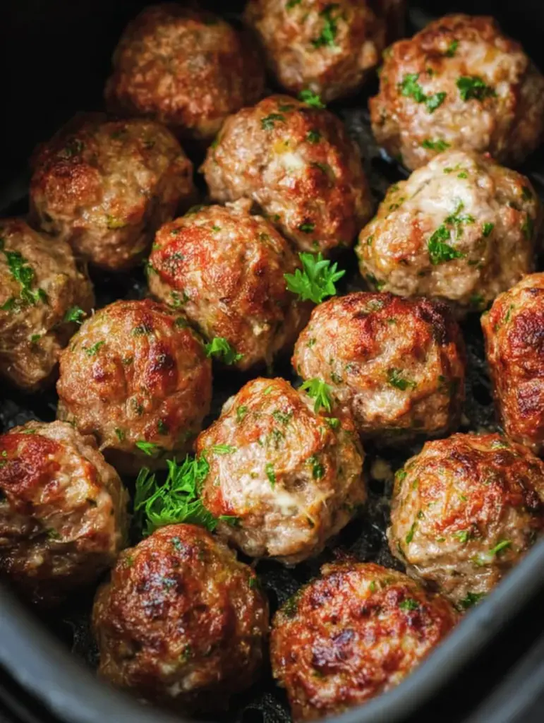 Juicy Air Fryer Meatballs