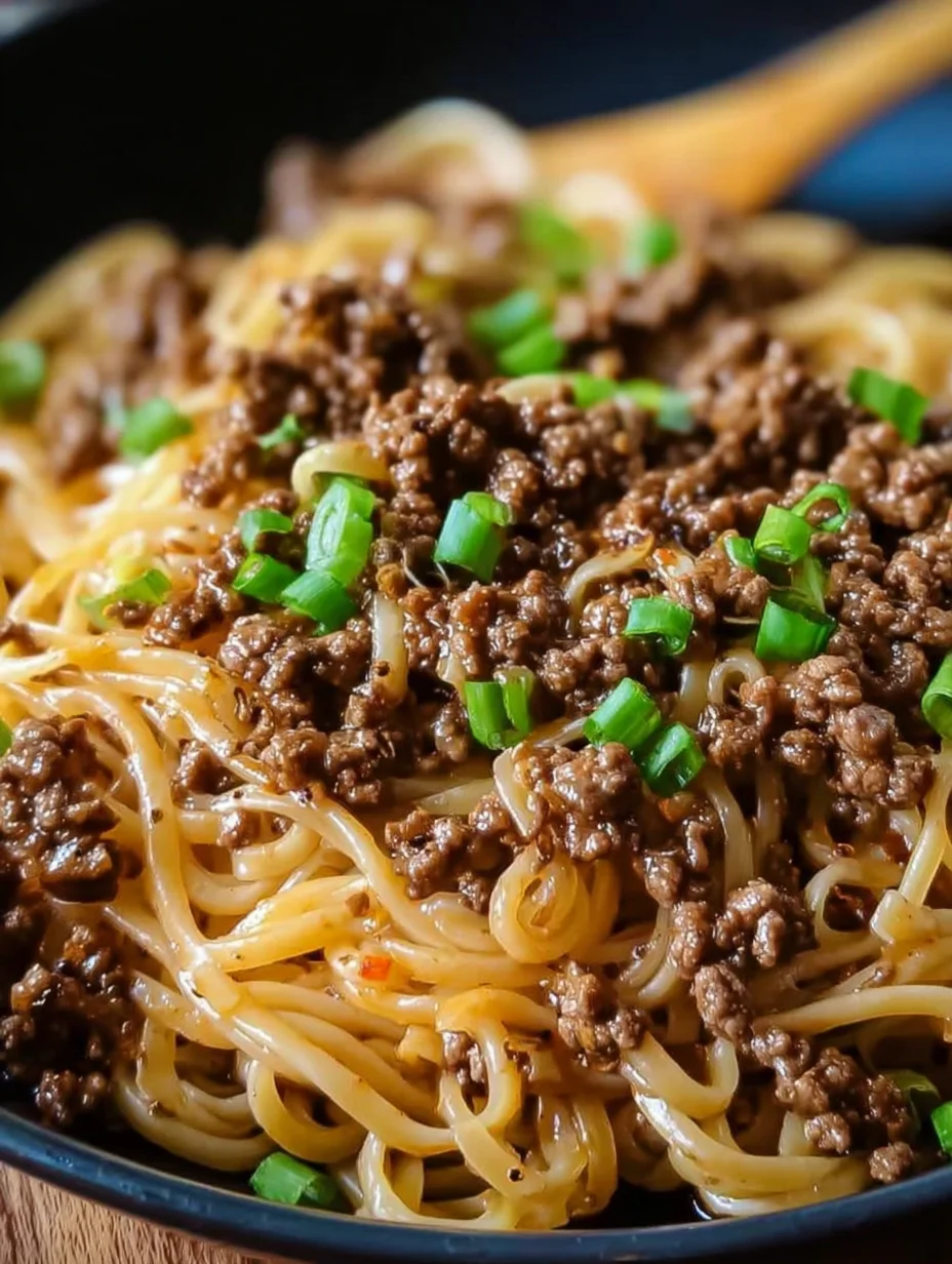 Mongolian Ground Beef Noodles