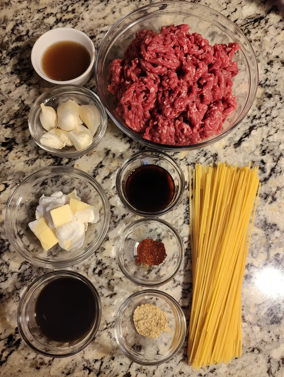 Mongolian Ground Beef Noodles