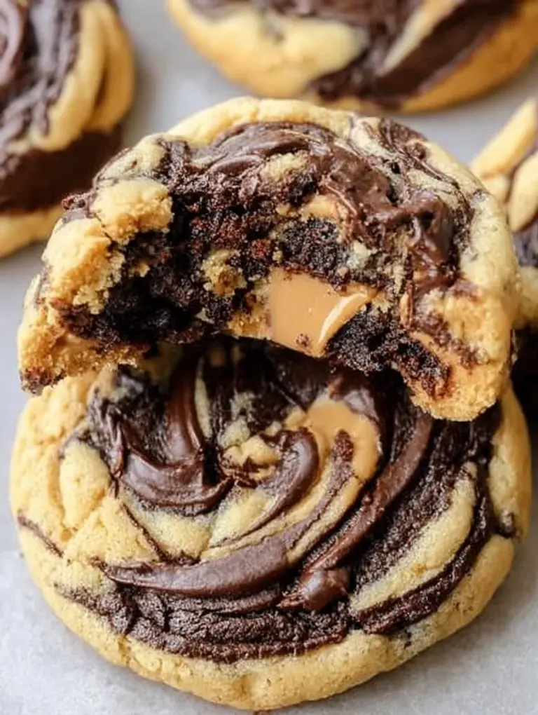 Peanut Butter Brownie Swirl Cookies