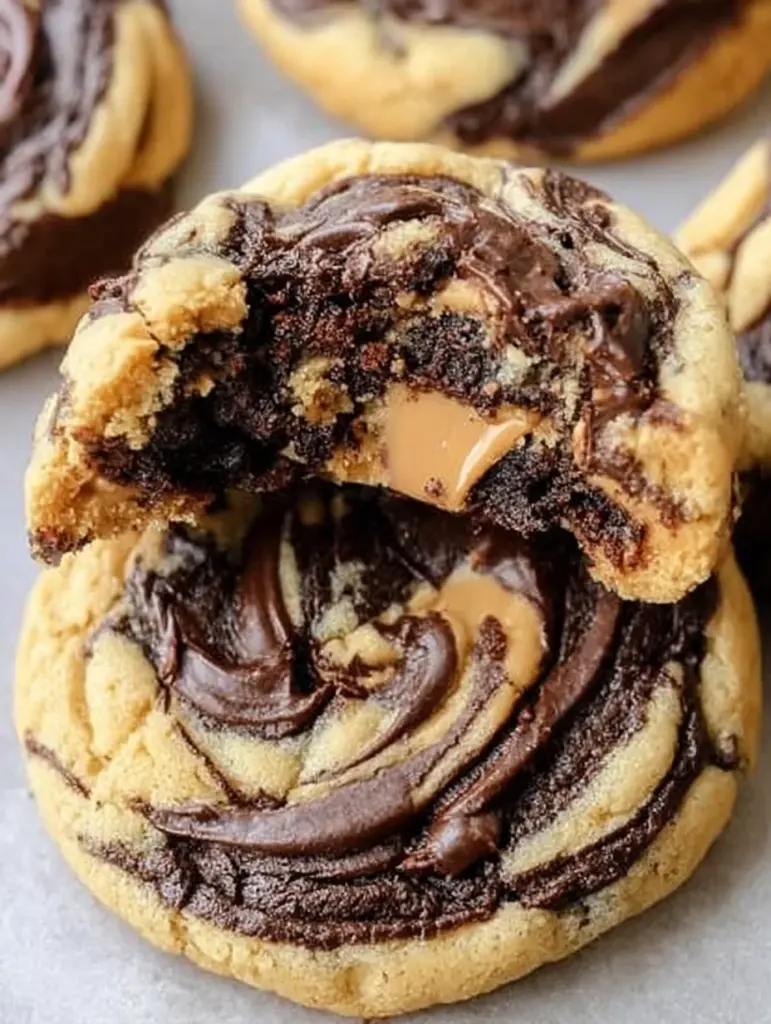 Peanut Butter Brownie Swirl Cookies