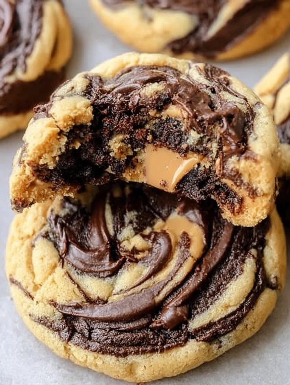Peanut Butter Brownie Swirl Cookies