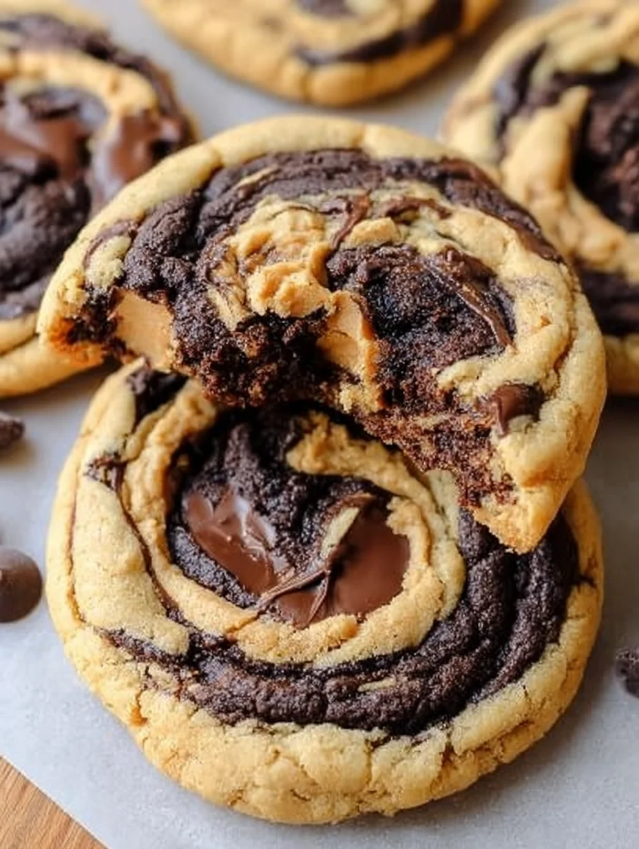 Peanut Butter Brownie Swirl Cookies