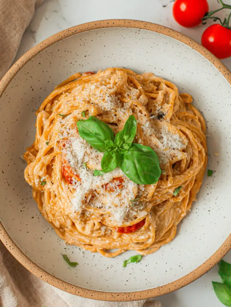 Roasted Tomato and Garlic Ricotta Pasta