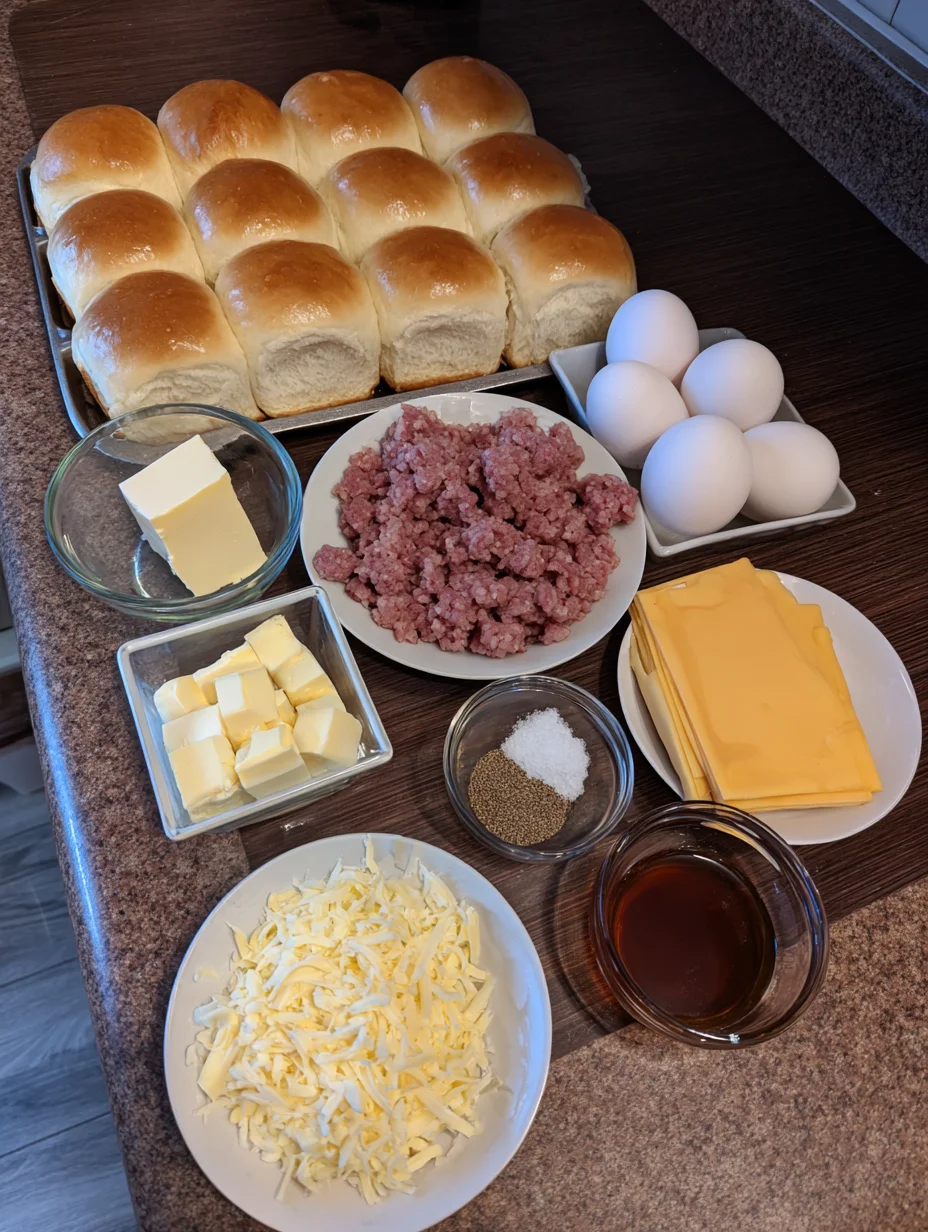 Sausage Egg and Cheese Breakfast Sliders