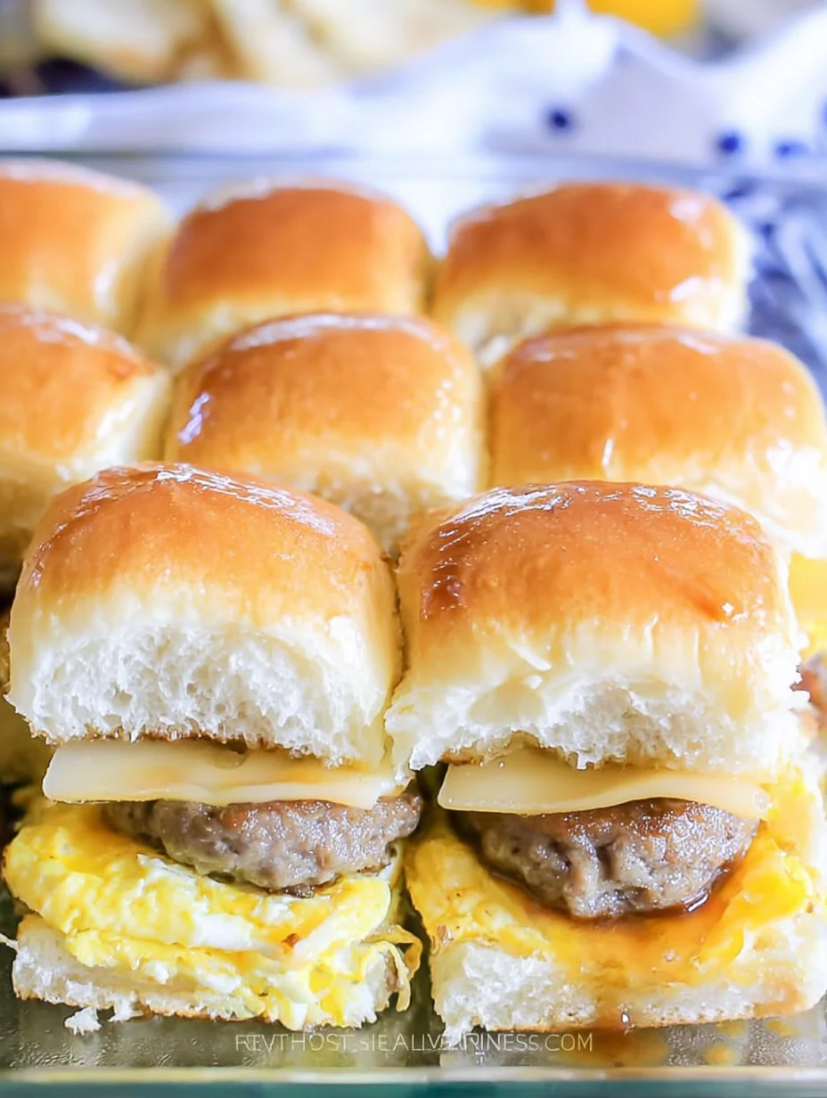Sausage Egg and Cheese Breakfast Sliders