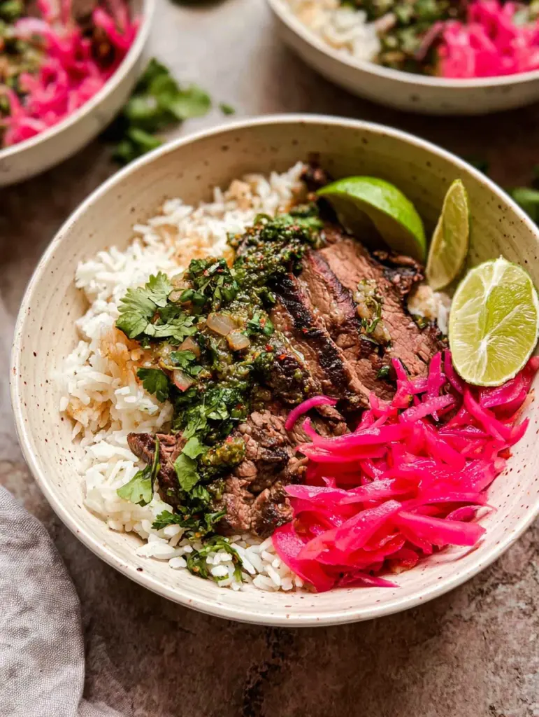 Skirt Steak Rice Bowls