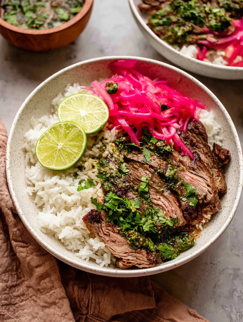 Skirt Steak Rice Bowls