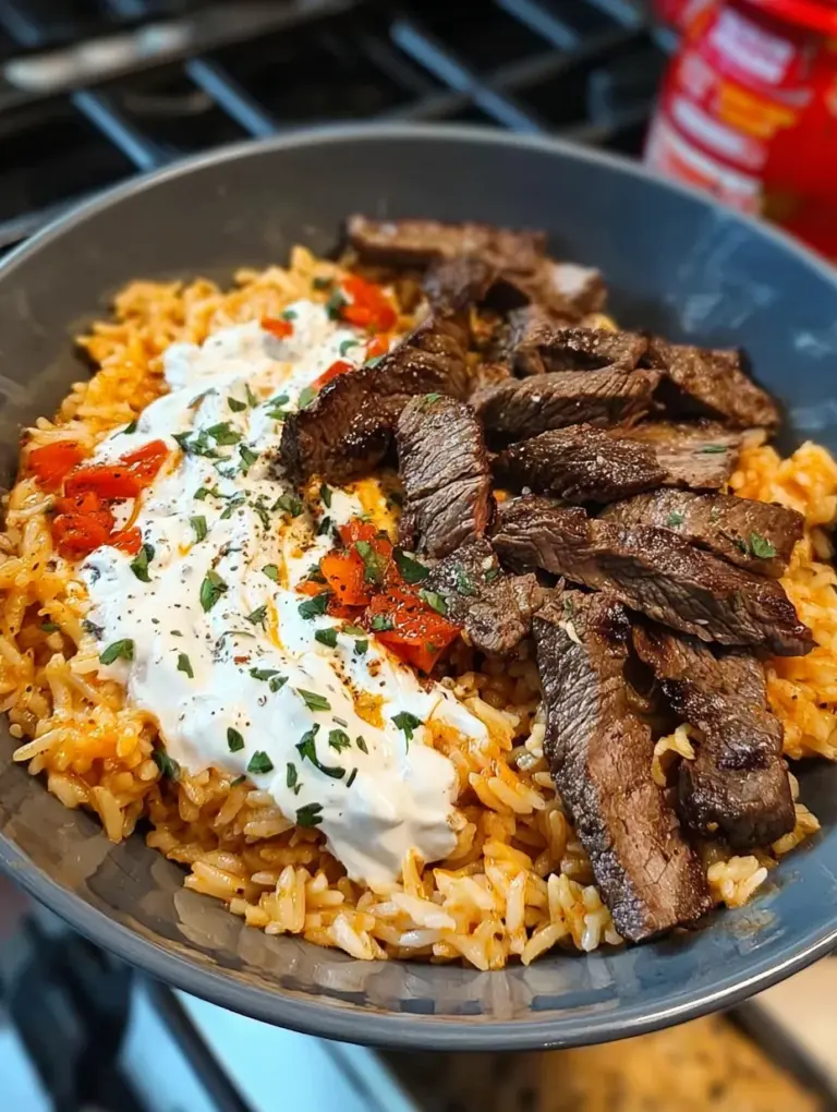 Steak Queso Rice