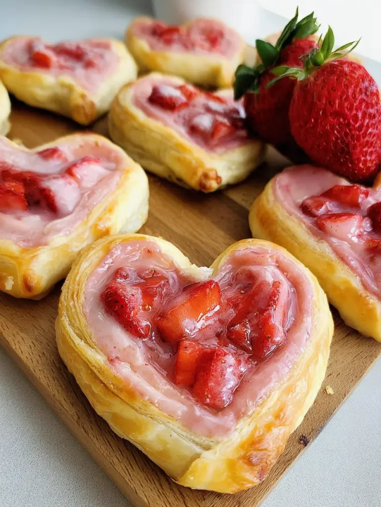 Strawberry Cream Cheese Heart Danishes