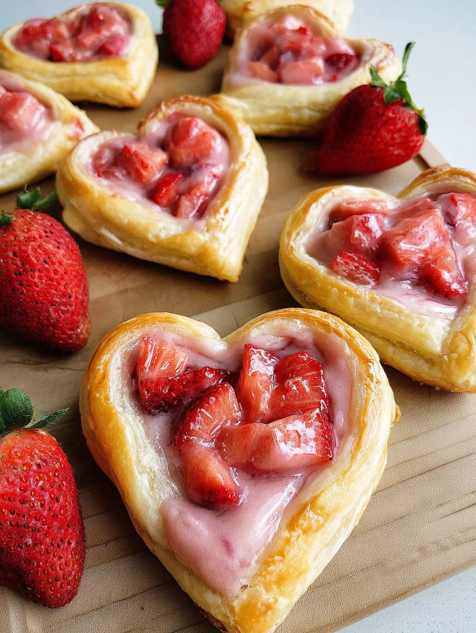Strawberry Cream Cheese Heart Danishes