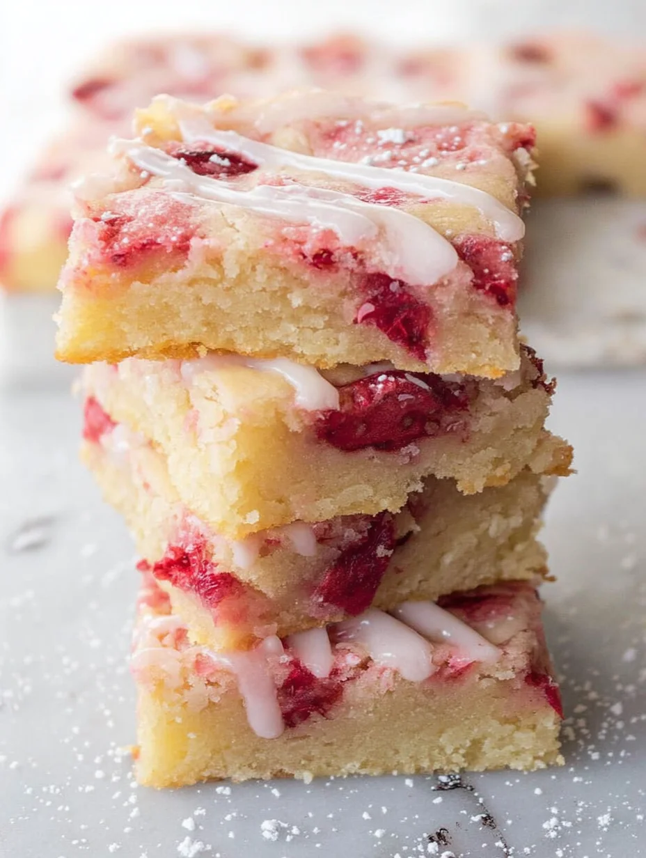 Strawberry Lemon Blondies