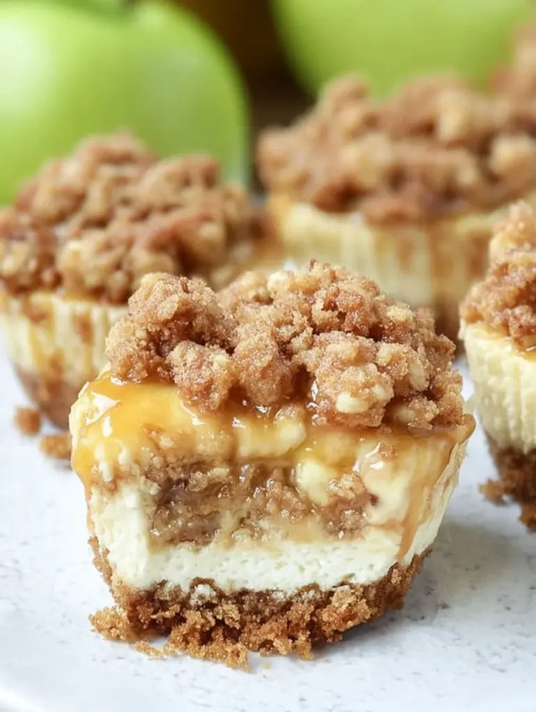 Apple Crisp Mini Cheesecakes