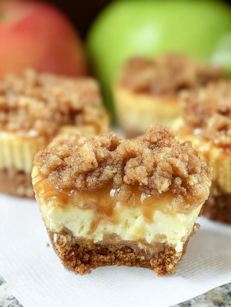 Apple Crisp Mini Cheesecakes