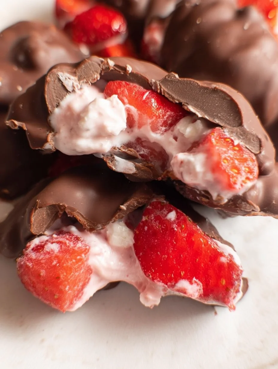 Chocolate Strawberry Yogurt Clusters