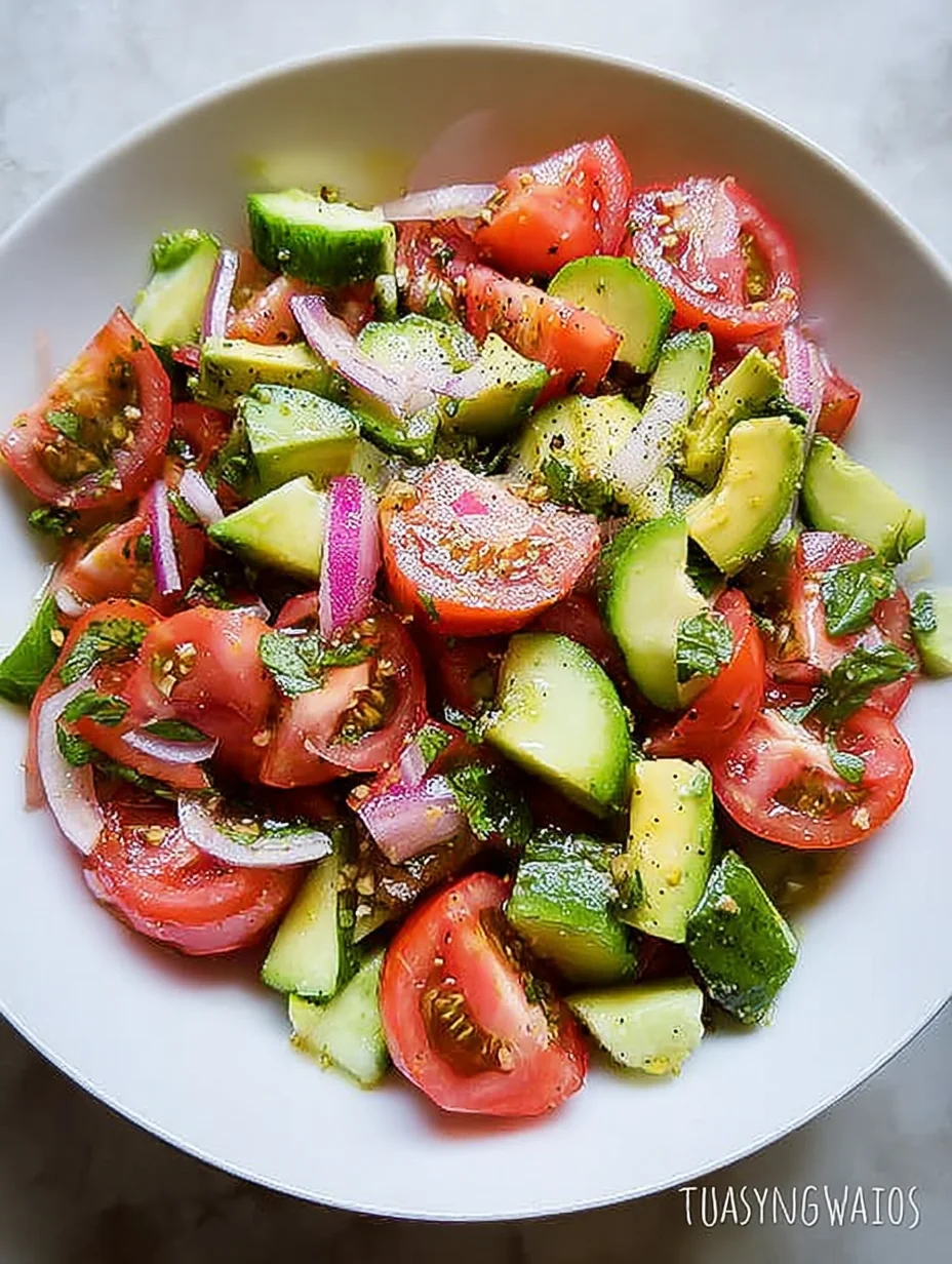 Cucumber Tomato Avocado Salad