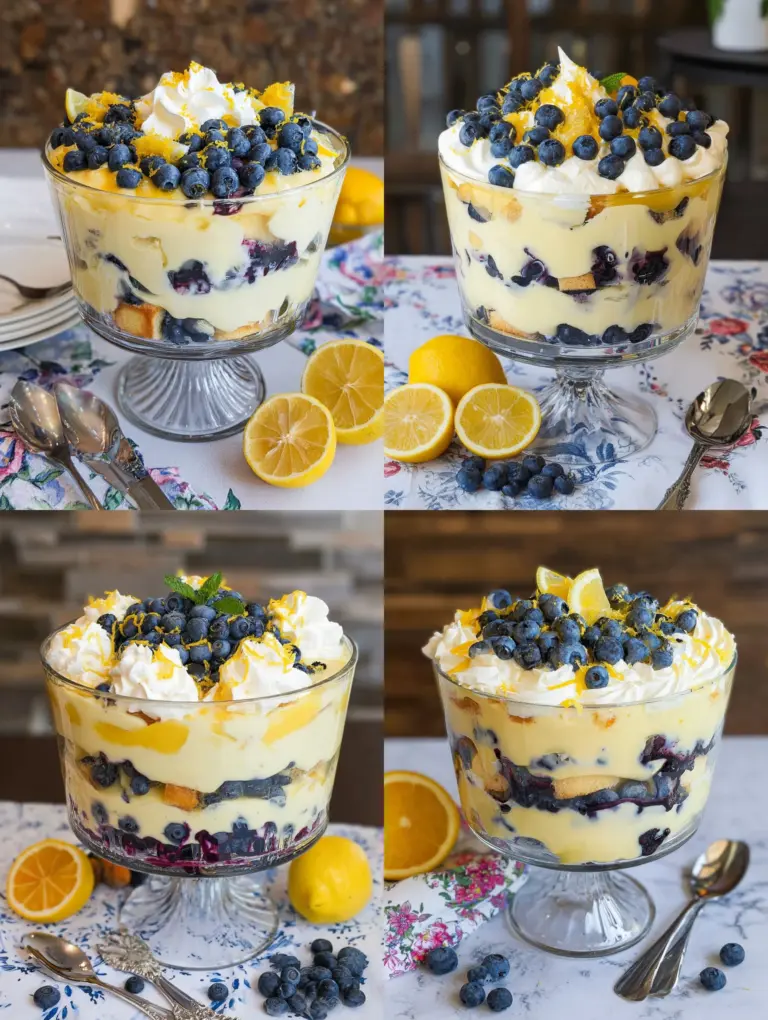Easy Lemon Blueberry Trifle