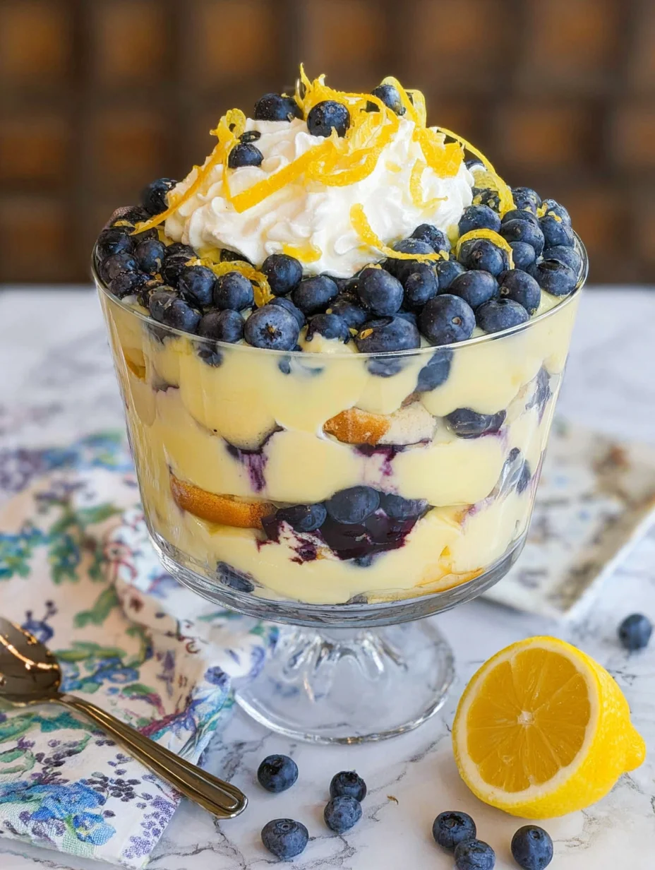 Easy Lemon Blueberry Trifle
