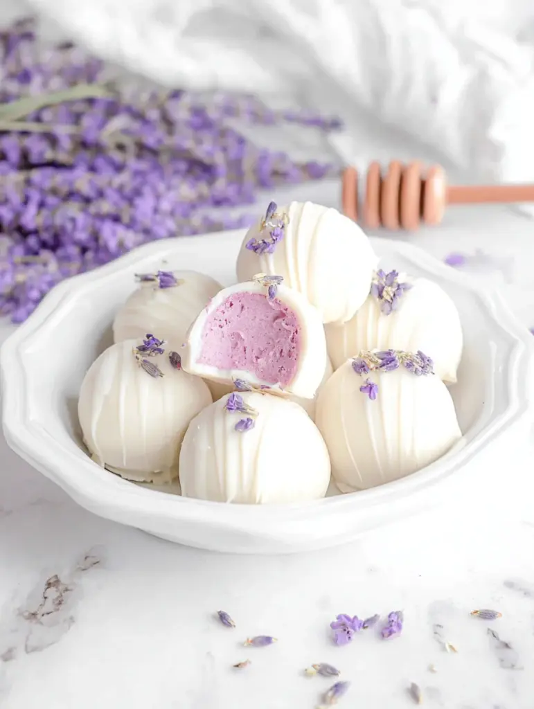 Honey Lavender White Chocolate Truffles