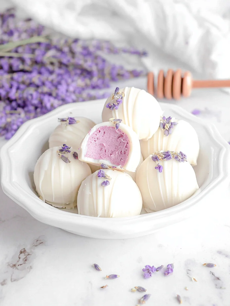 Honey Lavender White Chocolate Truffles