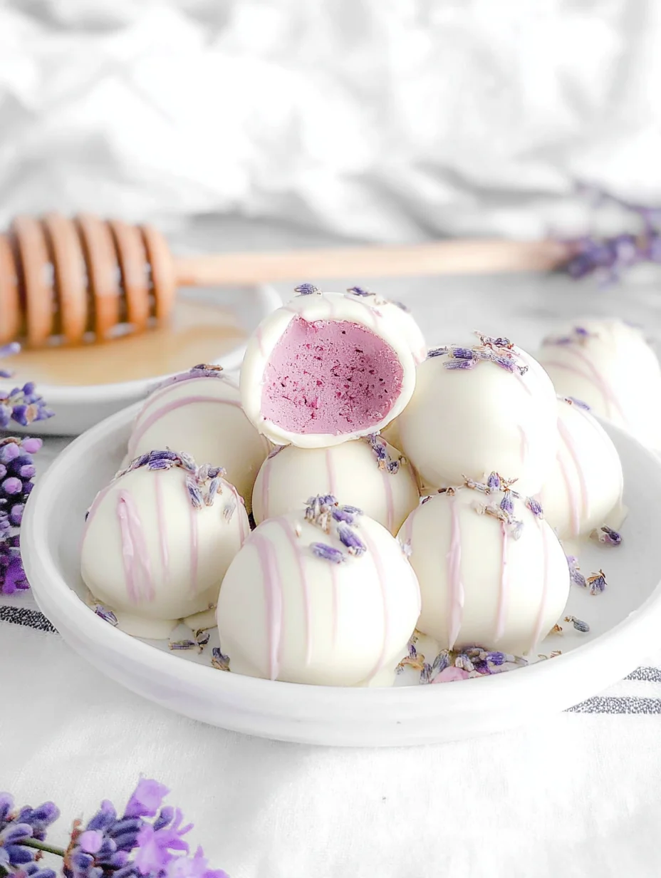 Honey Lavender White Chocolate Truffles