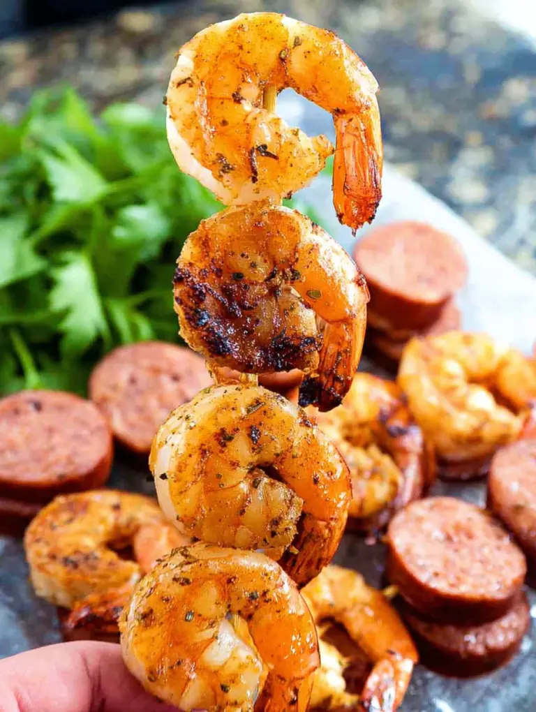 Sausage and Shrimp Kabobs