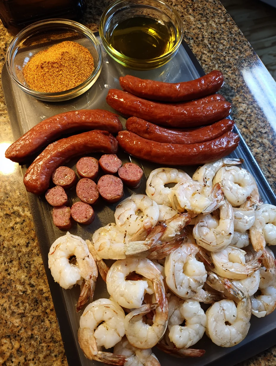 Sausage and Shrimp Kabobs