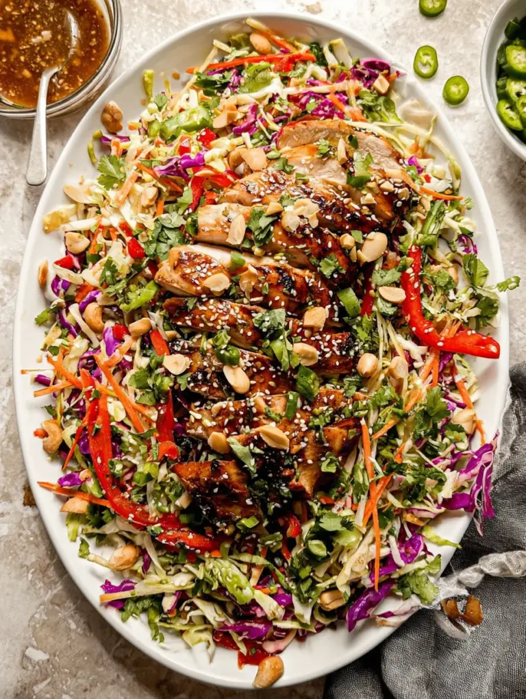 Sesame Chicken Cabbage Crunch Salad