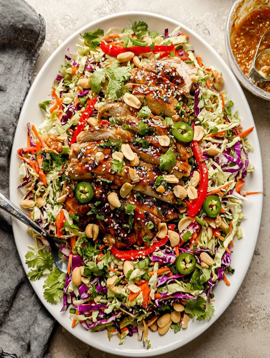Sesame Chicken Cabbage Crunch Salad