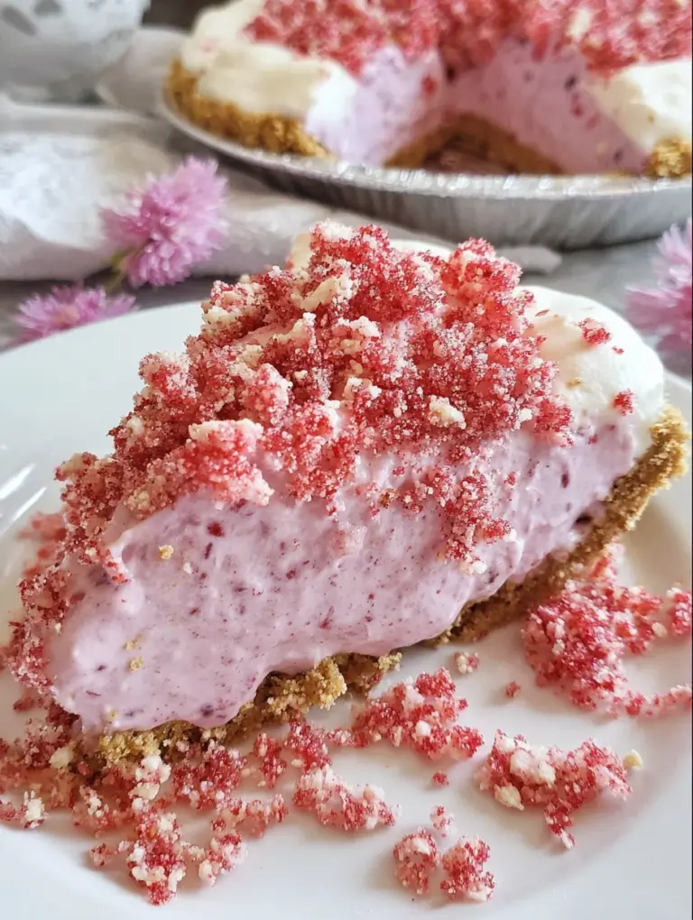 Strawberry Shortcake Freezer Pie