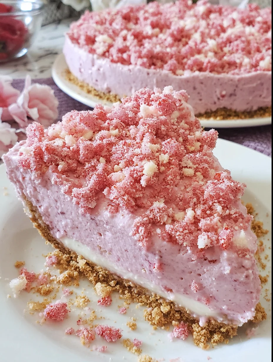 Strawberry Shortcake Freezer Pie