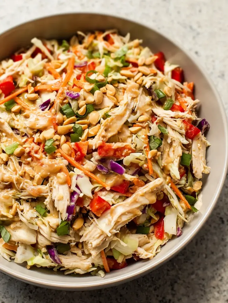 Thai Chicken Salad with Peanut Dressing