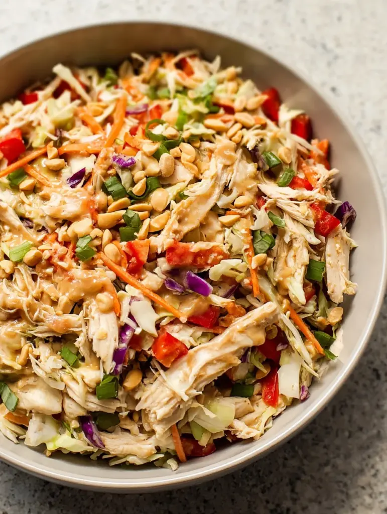 Thai Chicken Salad with Peanut Dressing