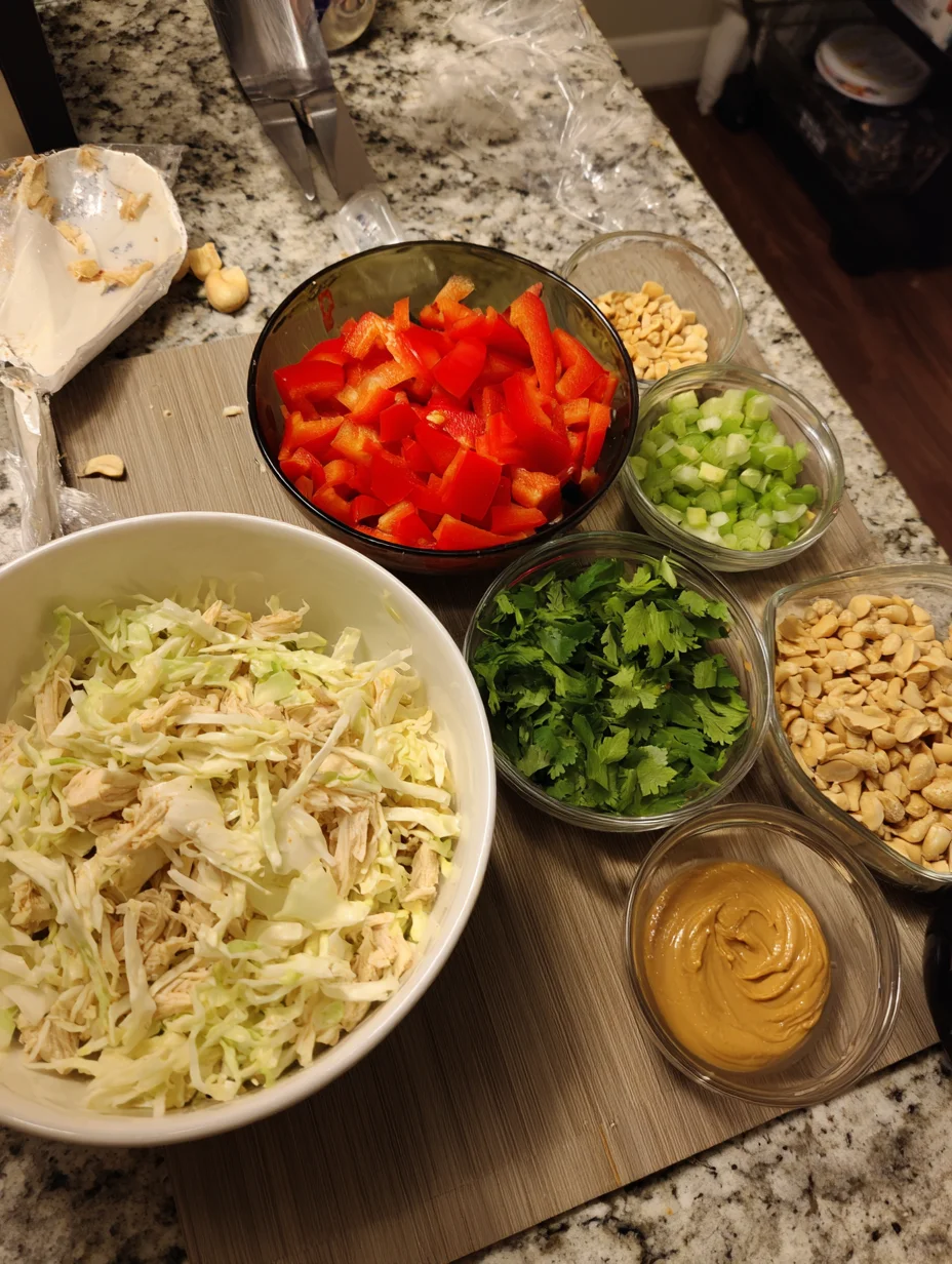 Thai Chicken Salad with Peanut Dressing