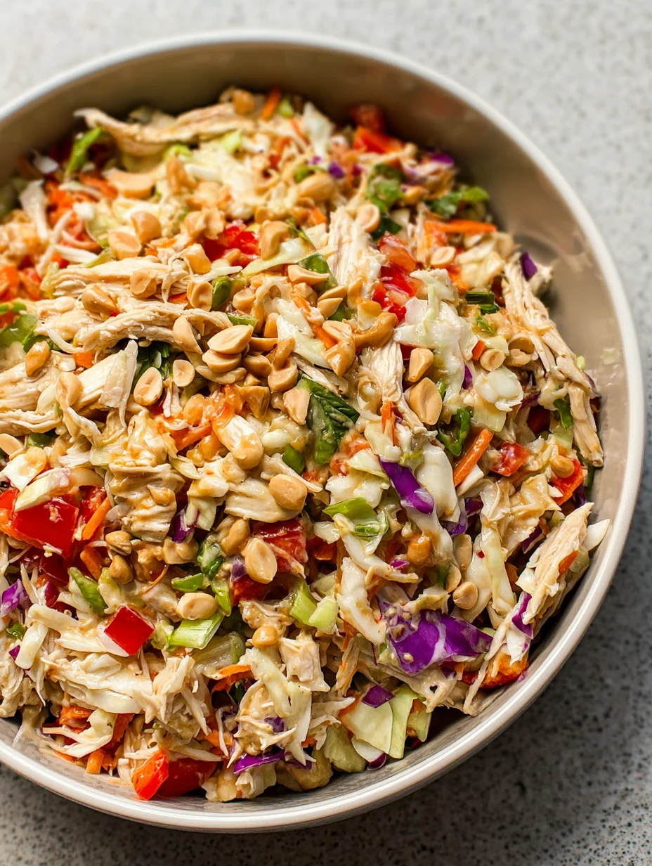 Thai Chicken Salad with Peanut Dressing